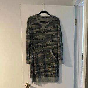 NWT Camo Print Long Sleeve Dress